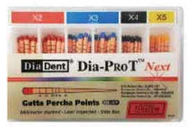 Dia-ProT Next - special mm marked Gutta percha points , pkg. of 60 points
