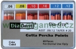 Dia-GTP - Special taper gutta percha points, pkg. 60 pcs