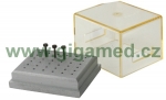 Steri bur block Type D for 36 FG  high speed burs,  with autoclavable plastic cover