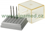 Steri bur block Type E, for 36 RA low speed burs, with autoclavable plastic cover