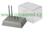 Bur block Type C  with plastic cover for 12 RA  low speed burs & 12 FG high speed burs