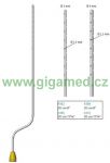 Sterilisable liposuction cannula - 30 cm,  Ø 3 mm, 30 holes, bayonet / Thigh / Shank