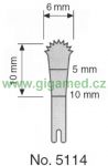 Saw blade for micro-sagittal saw MOS 5000 - 12 / 6 / 0.4 mm, packing of 6 pieces 