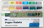 Standard paper points DiaDent - millimeter marked - accessory sizes from XXF to XC and assortment XXF/XC