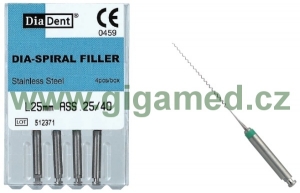Lentule - Dia - Spilar Filler - plnění kořenových kanálků - nerezová ocel - rotační soubor - délka 21 mmm