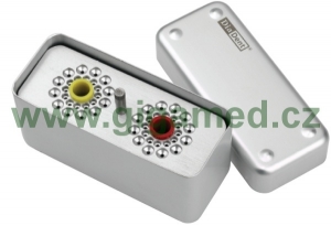  Hliníkový malý COMBI endobox typ D pro Endo nástroje a gutaperčové a papírové čepy