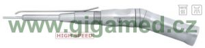 Angled High-speed "Slim"surgical handpiece 1:1, with quick tool clamping for shank Ø 2.35 mm, FG, L = 95 mm, external cooling (to use with HighSpeed Motor)